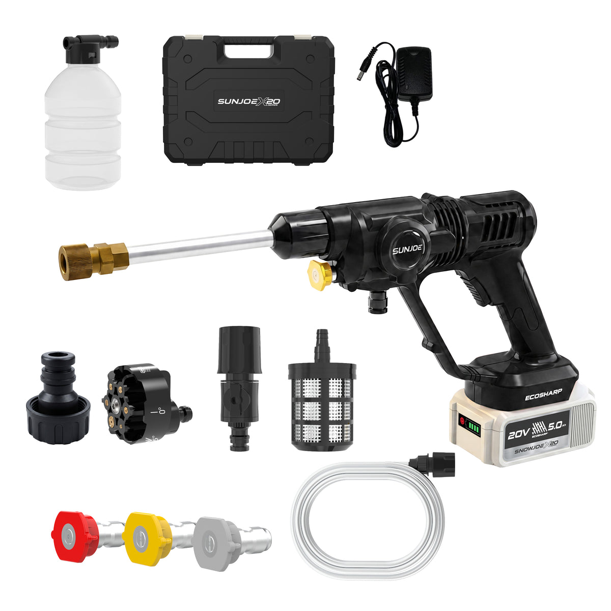 Sun Joe X20-PSC-5A kit contents