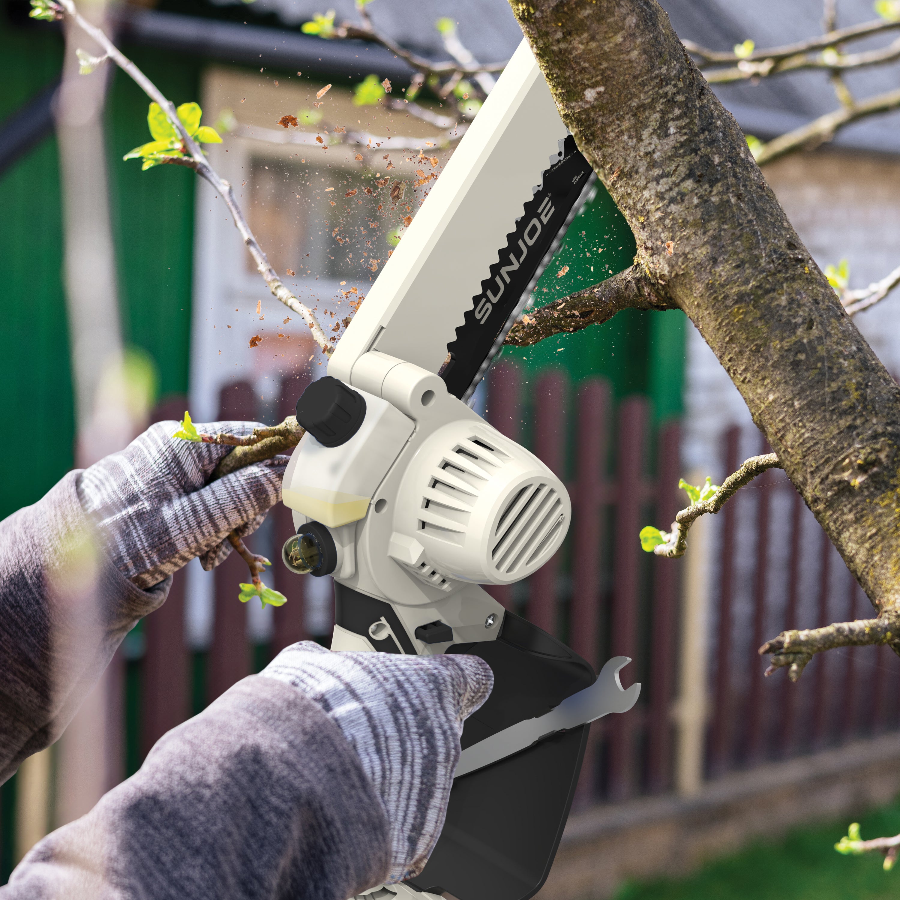 Sun Joe 20-Volt ECOSHARP Cordless X20 Handheld Pruning Saw | 6-inch | W/ 4.0-Ah Battery + Charger