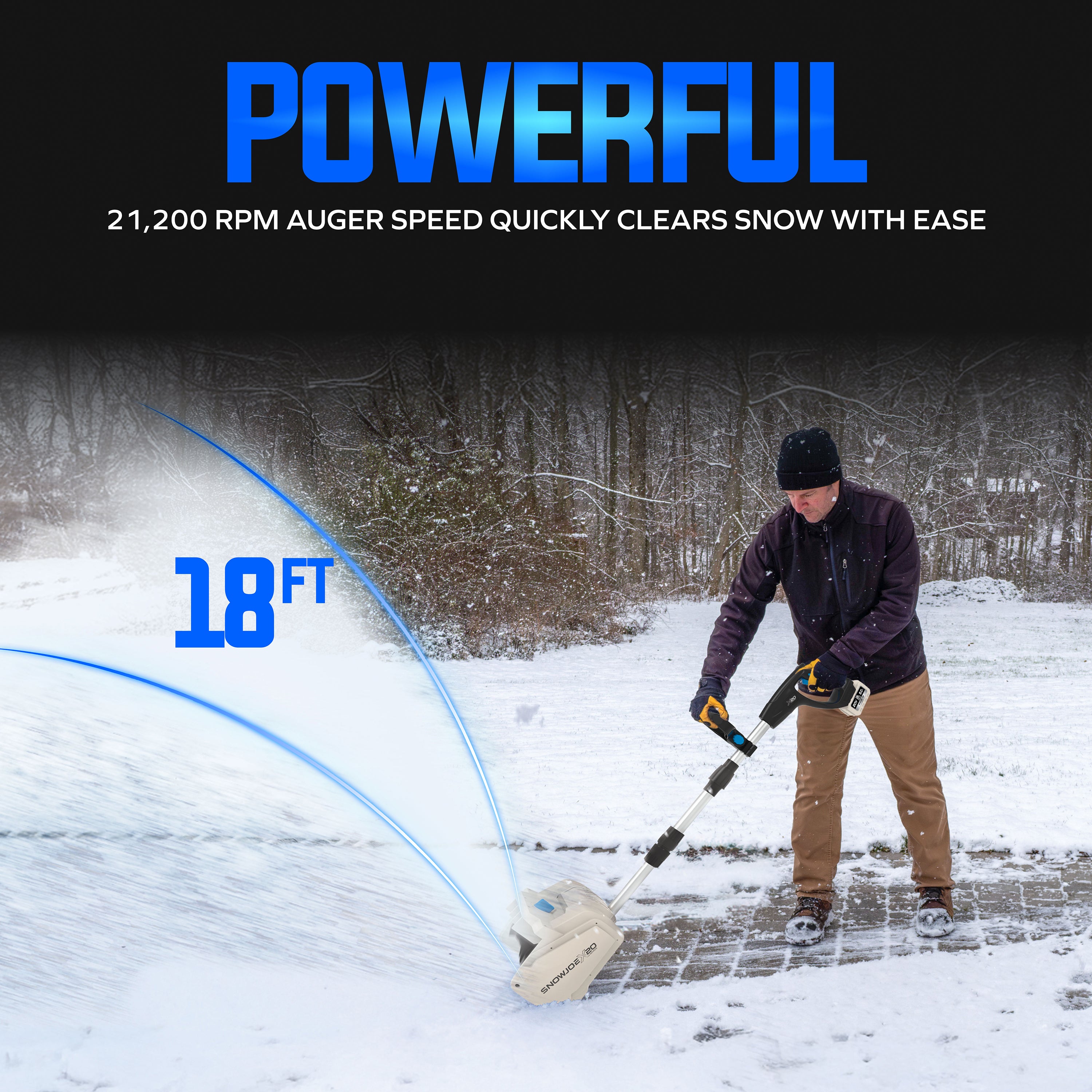 Snow Joe X20-SNOW-5A 20-Volt Cordless Snow Shovel Kit | Directional Ch