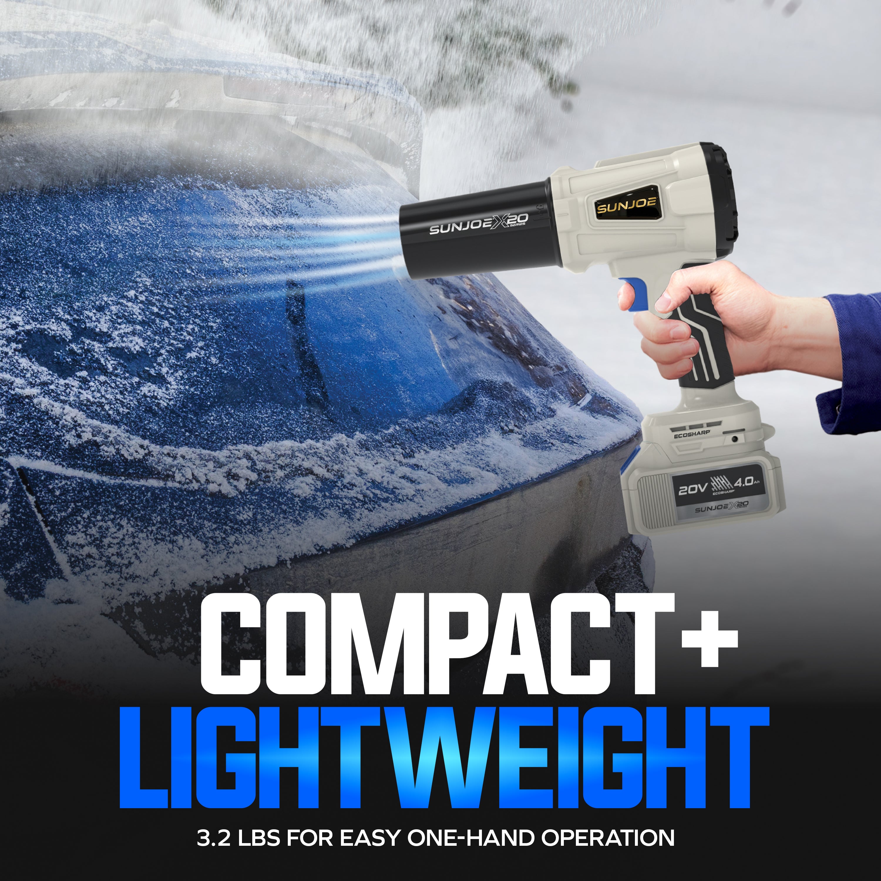 Sun Joe 20-Volt ECOSHARP Cordless X20 StormJet Handheld Turbo Blower |