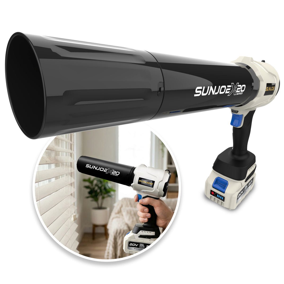 Sun Joe X20-STORMJET-TV1 StormJet turbo blower kit with 5.0 Ah battery