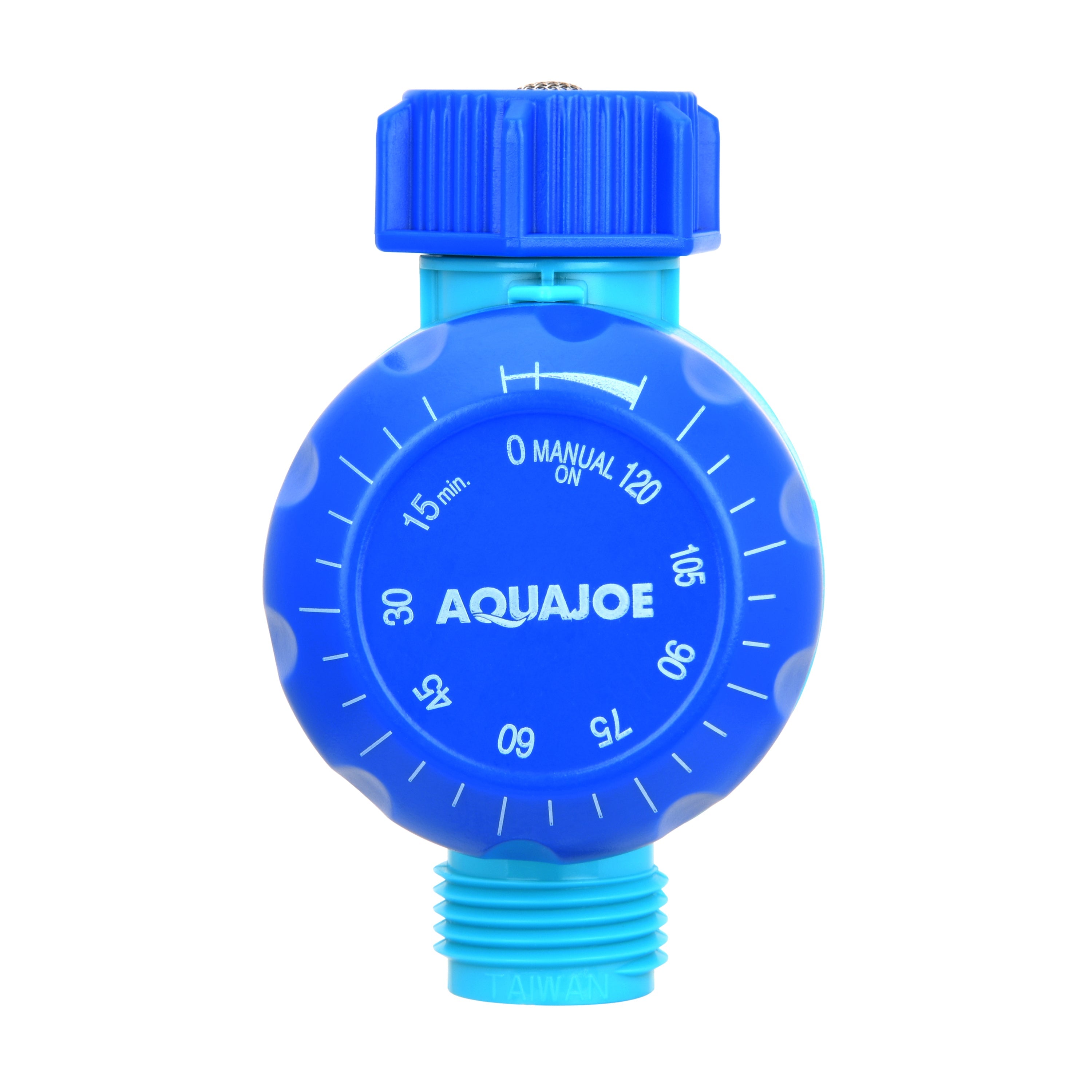 Aqua Joe AJ-WTX2 Set of 2 Manual Water Timers | Dual-Zone Coverage | 2 Hours Max Timer | Built-In Timer Bypass Function