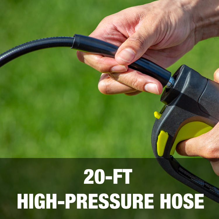 20-foot high-pressure hose.