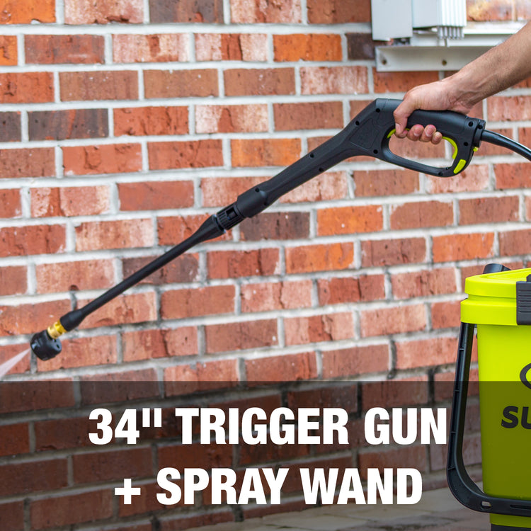 34-inch trigger gun and spray wand.