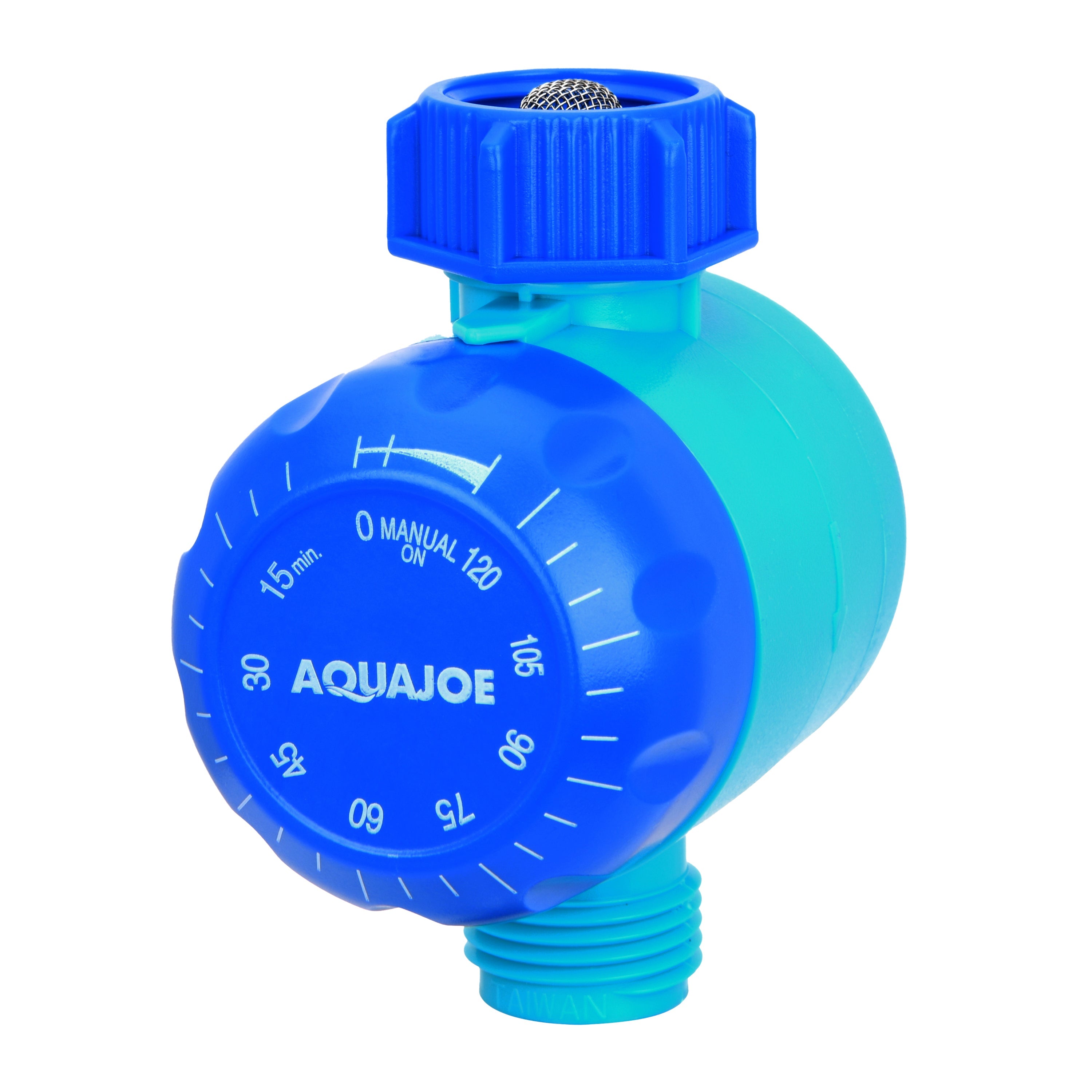 Aqua Joe AJ-WTX2 Set of 2 Manual Water Timers | Dual-Zone Coverage | 2 Hours Max Timer | Built-In Timer Bypass Function