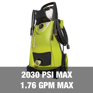 2030 PSI max and 1.76 GPM max.