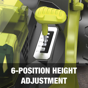 6-position height adjustment.