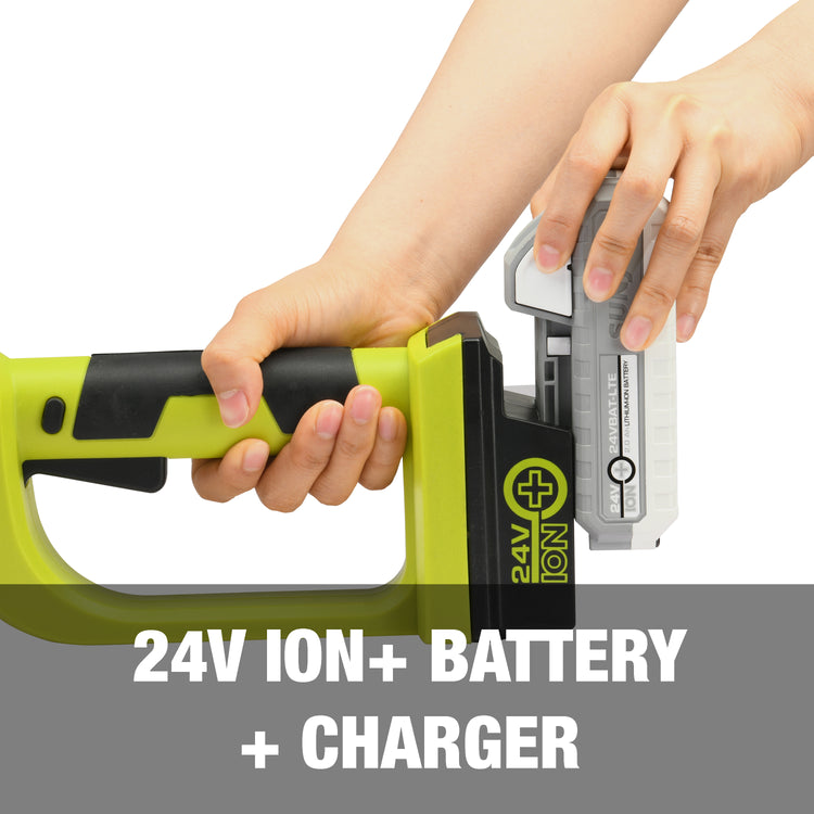 24-volt lithium-ion battery and charger.