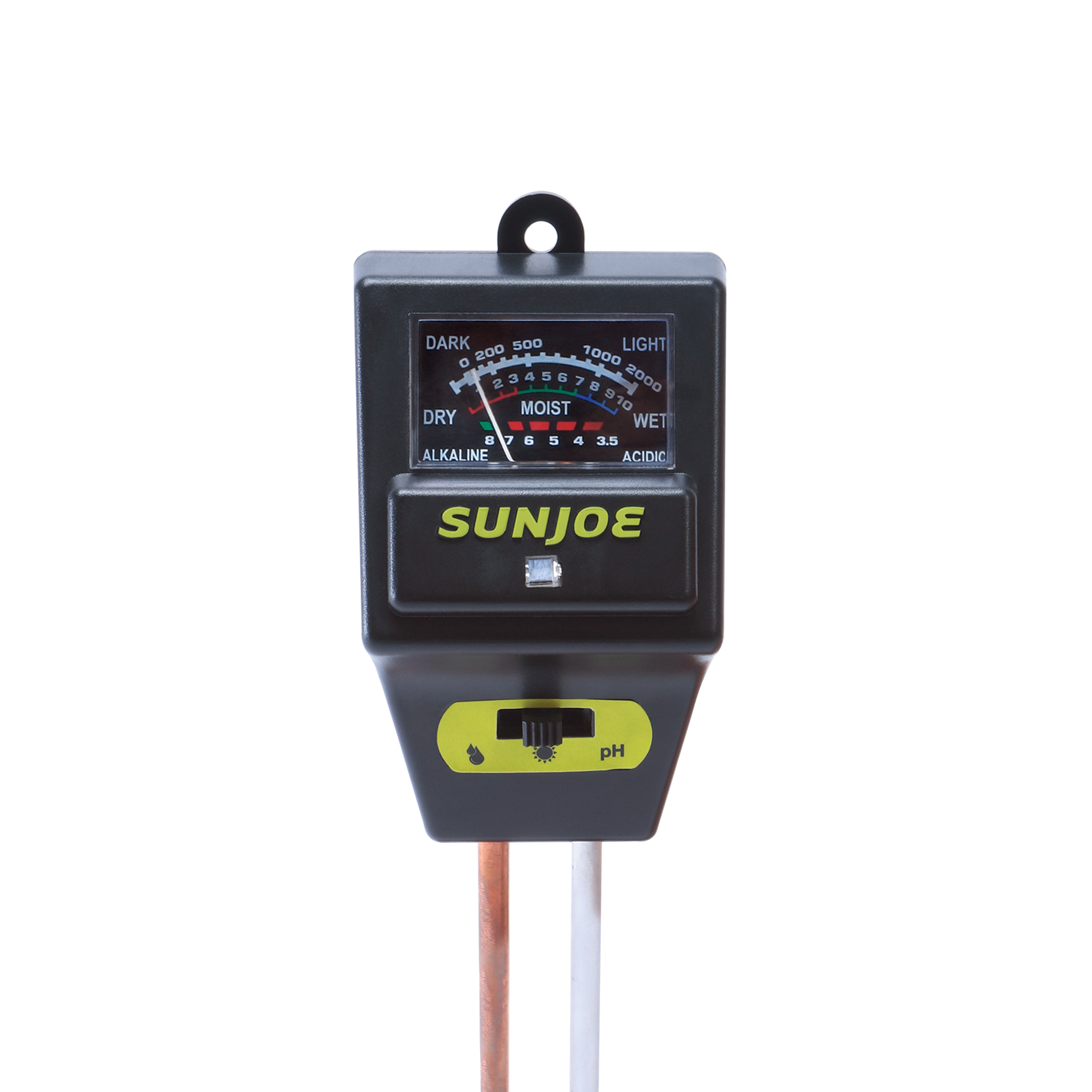 Sun Joe SJ-MMPH1 3-In-1 Soil Meter | W/ Moisture, pH, and Light Meter | For Indoor/Outdoor Garden