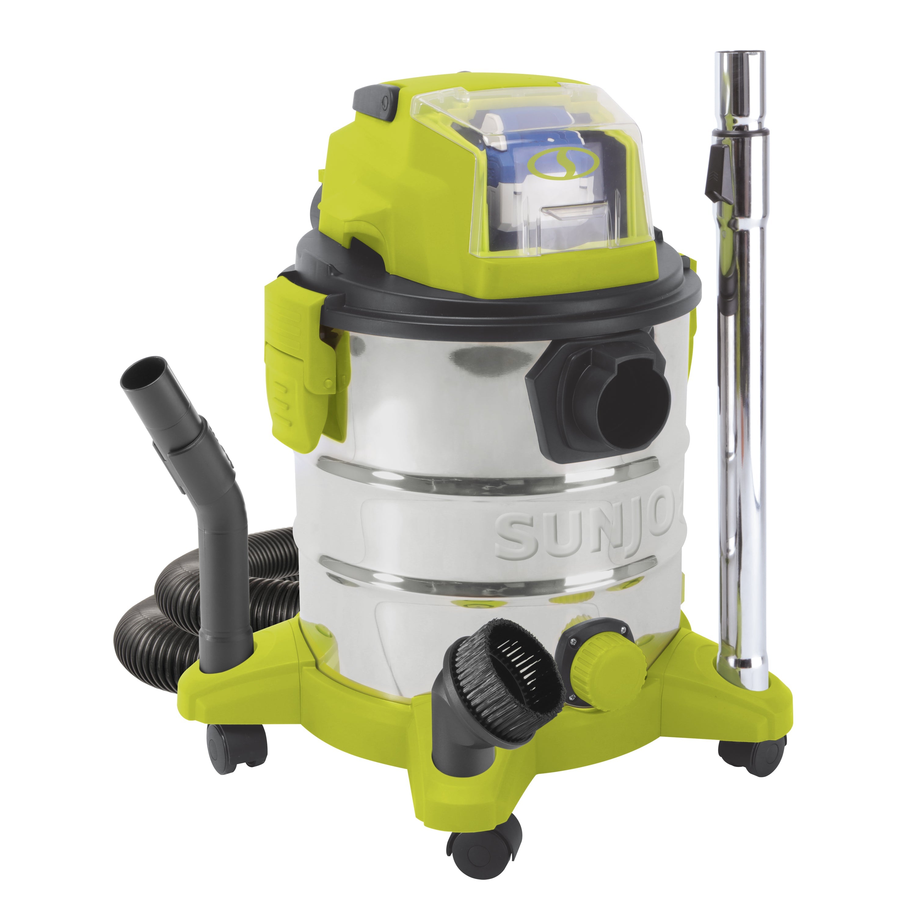 Sun Joe 24V-WDV6000 24-Volt* IONMAX Cordless Portable Stainless Steel Wet/Dry Vacuum | 5.3 Gal