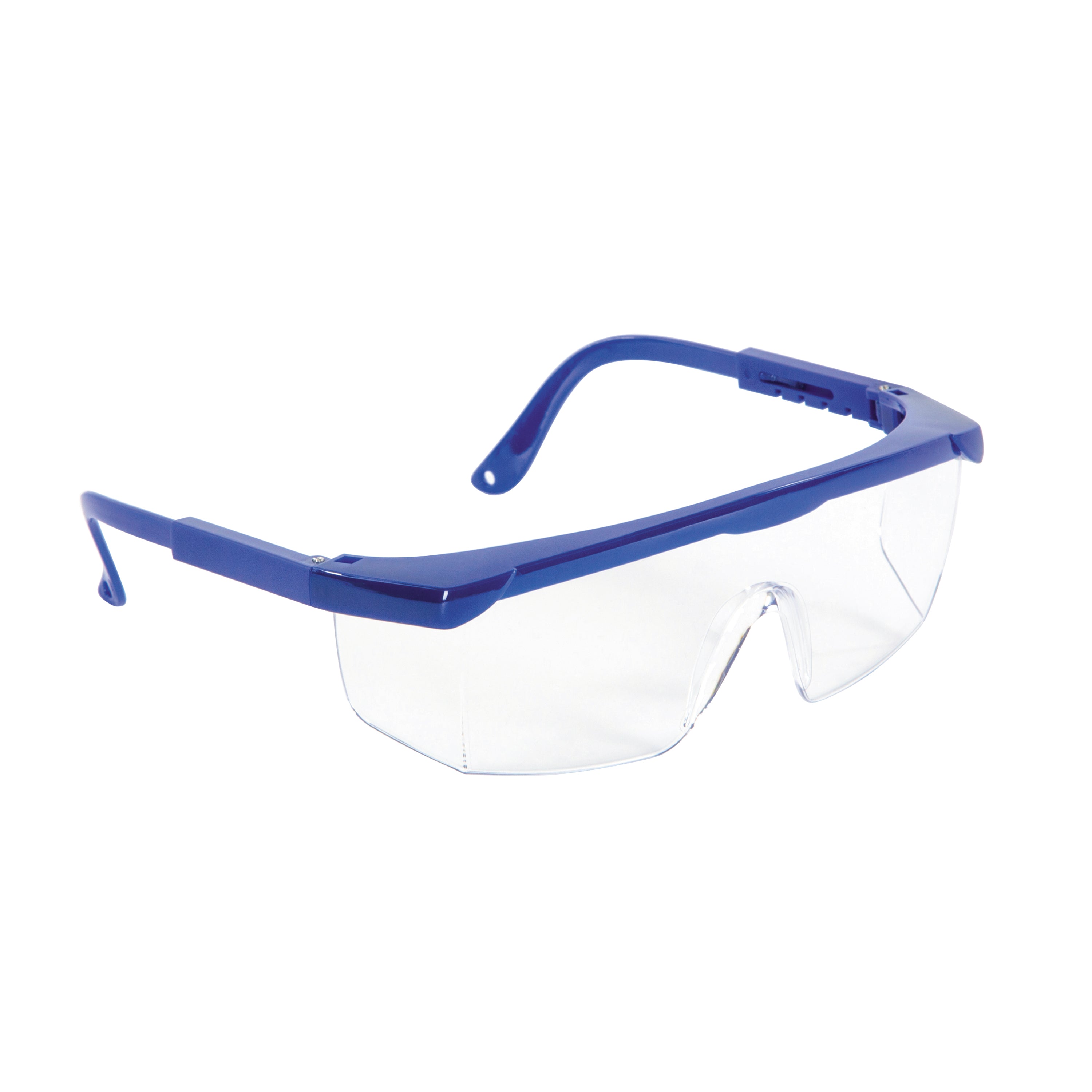 Snow Joe + Sun Joe SGLASS-ADJ Protective Safety Glasses/Goggles with Adjustable Frame, Meets ANSI Z81.7 Standard, Blue