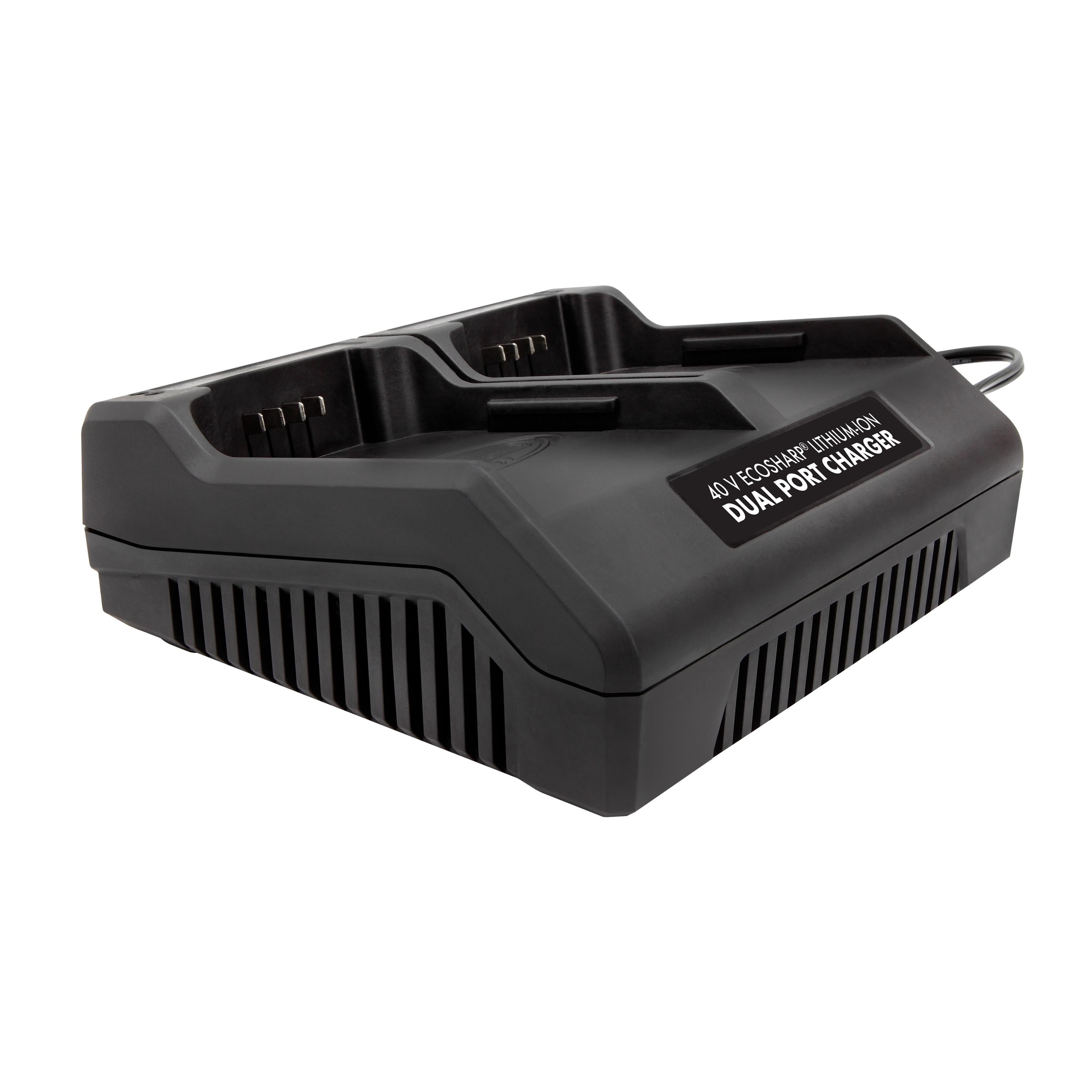 Snow Joe + Sun Joe CERTIFIED AUTHENTIC iCHRG40-DPC iONMAX Lithium-Ion Battery Dual Port Charger | 40 Volt